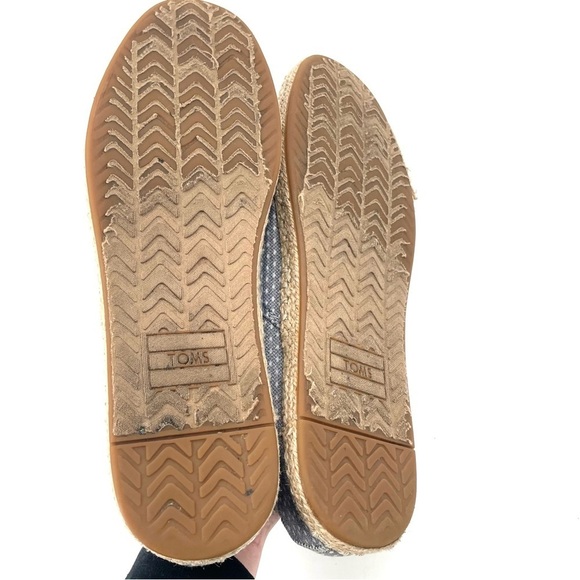 TOMS Palmera Espadrille Chambray Polkadot Slip On Loafer Laceless Sneaker Shoe - Picture 6 of 7